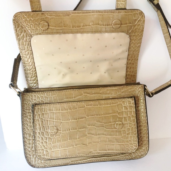 kate spade Essex Scout Cambridge Embossed Tan  Leather Crossbody PXRU2798 - Picture 10 of 16